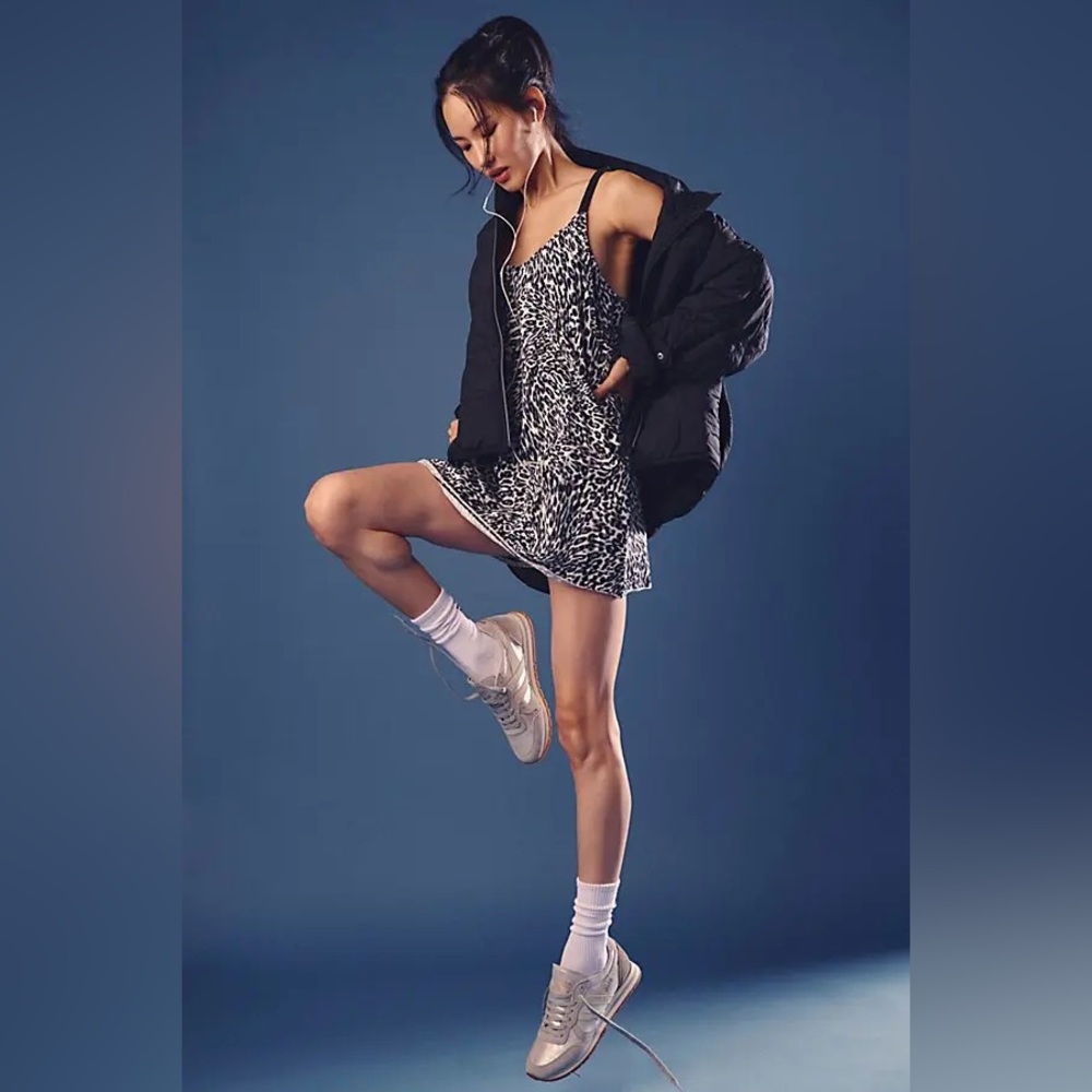 Free People Movement Hot Shot Cheetah Printed Mini Dress